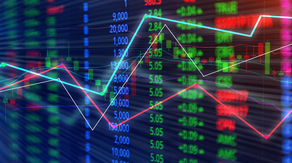 Bright market performance data set with line graphs