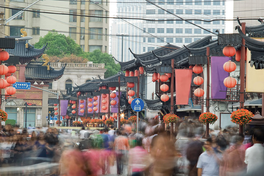 Shopping market in China