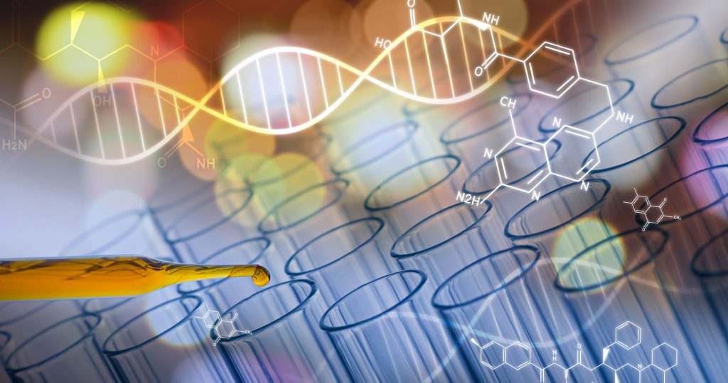 dna stands and test tubes